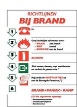 Richtlijnen bij brand sticker type 1, staand 210 x 297 mm