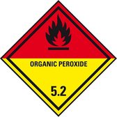 ADR klasse 5.2 sticker organische peroxide met tekst 150 x 150 mm