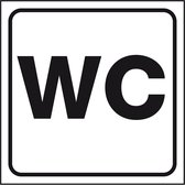 WC deur sticker, zelfklevende folie 150 x 150 mm