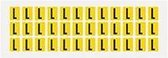 Letter stickers geel/zwart teksthoogte: 15 mm letter L