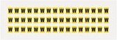 Letter stickers geel/zwart teksthoogte: 8 mm letter W