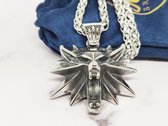 Mei's | Lacy Wolf Head ketting | ketting mannen / mannen sieraad / The Witcher ketting | Stainless Steel / 316L / Chirurgisch Staal | zilver / 50 cm