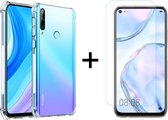 Huawei P40 Lite E hoesje shock proof case hoes cover transparant - 1x Huawei P40 Lite E Screenprotector