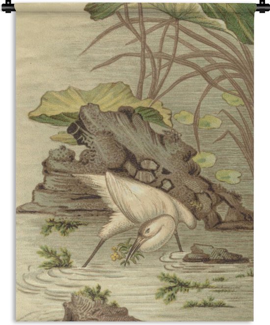Wandkleed Aziatische schilderkunst - Illustratie uit L'Ornement Polychrome Wandkleed katoen 60x80 cm - Wandtapijt met foto