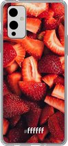 6F hoesje - geschikt voor OnePlus 9 -  Transparant TPU Case - Strawberry Fields #ffffff