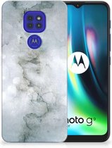Silicone Back Cover Motorola Moto G9 Play | E7 Plus Telefoon Hoesje Painting Grey