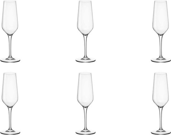 Set 3 Calici Flute Bormioli Rocco Linea Diamante - Design Elegante, Resistente, CL 18.5 Cm - Foto 6