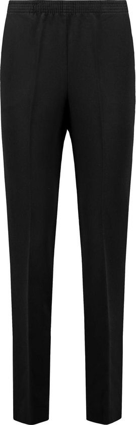 Coraille dames broek, Anke met elastische tailleband, zwart, maat 38 (maten 36 t/m 52) stretch, fijne kwaliteit, zonder rits, steekzakken