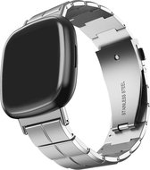 Q-DESYN Fitbit Versa 3 - Fitbit Sense bandje - RVS - Zilver - Inclusief Tool