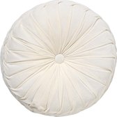 Dutch Decor KAJA - Sierkussen rond velvet Snow White 40 cm