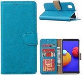 Samsung A01 Hoesje Wallet Case Turquoise