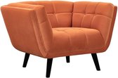 Interwonen - Fauteuil Oxford - Velvet - Oranje