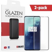 2-pack BMAX geschikt voor de Glazen Screenprotector OnePlus 7T Pro Full Cover Glas / Volledige dekking / Beschermglas / Tempered Glass / Glasplaatje