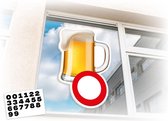 Raambord bierpul | Leeftijdsbord | Raamdecoratie | Verjaardag | Feest | Feestdecoratie | Hoera | 20 jaar | 30 jaar | 40 jaar | 50 jaar | 60 jaar | 70 jaar | Bierpul