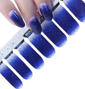 ● Nail wraps ● "Multiplaza" Blauw - nail patch - nagellakstickers - nagelstrips - siernagels - nagelstickers