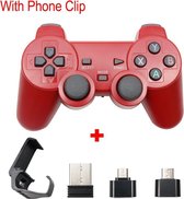 Android Wireless Gamepad For Android Phone/PC/PS3/TV Box Joystick 2.4G USB Joypad Game Controller For Xiaomi Smart Phone- kleur rood