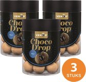 Venco dropchocolade - Choco drop Melkchocolade - 3 snoeppotten á 146 gram