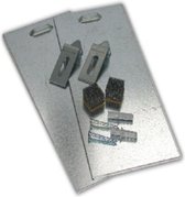 Plieger Verdekte Ophangset - Ophangset Voor Spiegel - 16 cm x 8 cm - Max. 12 kilo - Zilver