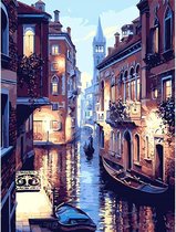 Venetië - Schilderen op nummer - verven op nummer - kleuren op nummer - hobby pakket - paint by number - hobbypakket - 50x40cm - los canvasdoek
