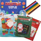Kleurboek, Toverblok & Krasblok “Kerst” Inclusief kleurtjes