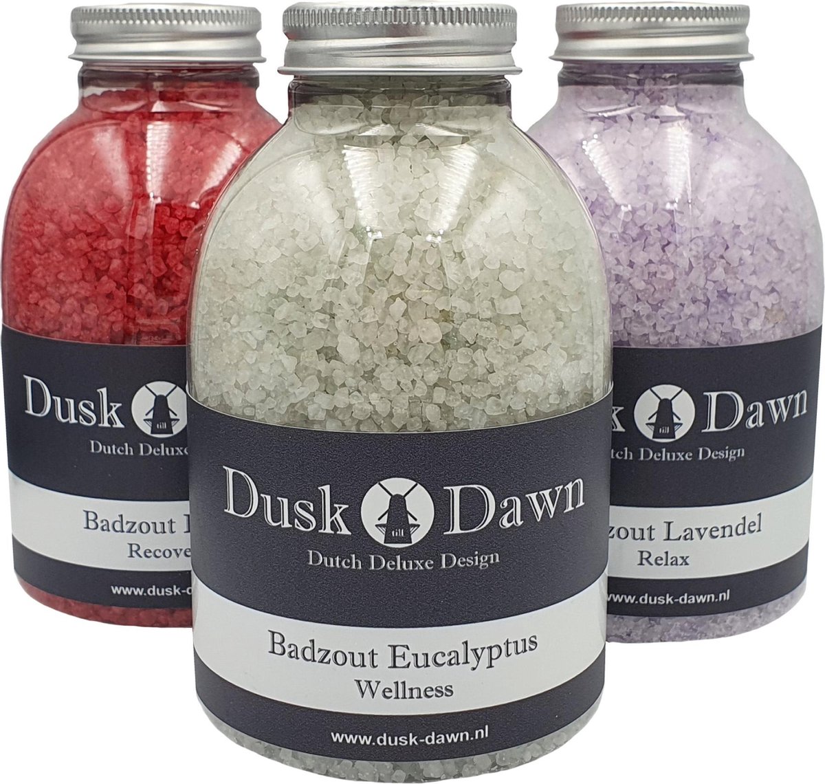 Dusk till Dawn Badzout Giftset Rozen Lavendel Eucalyptus - 3x 500ml