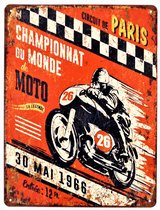 2D bord "Circuit de Paris 30 mai 1966" 33x25cm