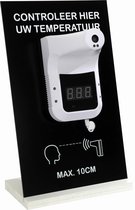 Contactloze infraroodthermometer op display of muurbevestiging