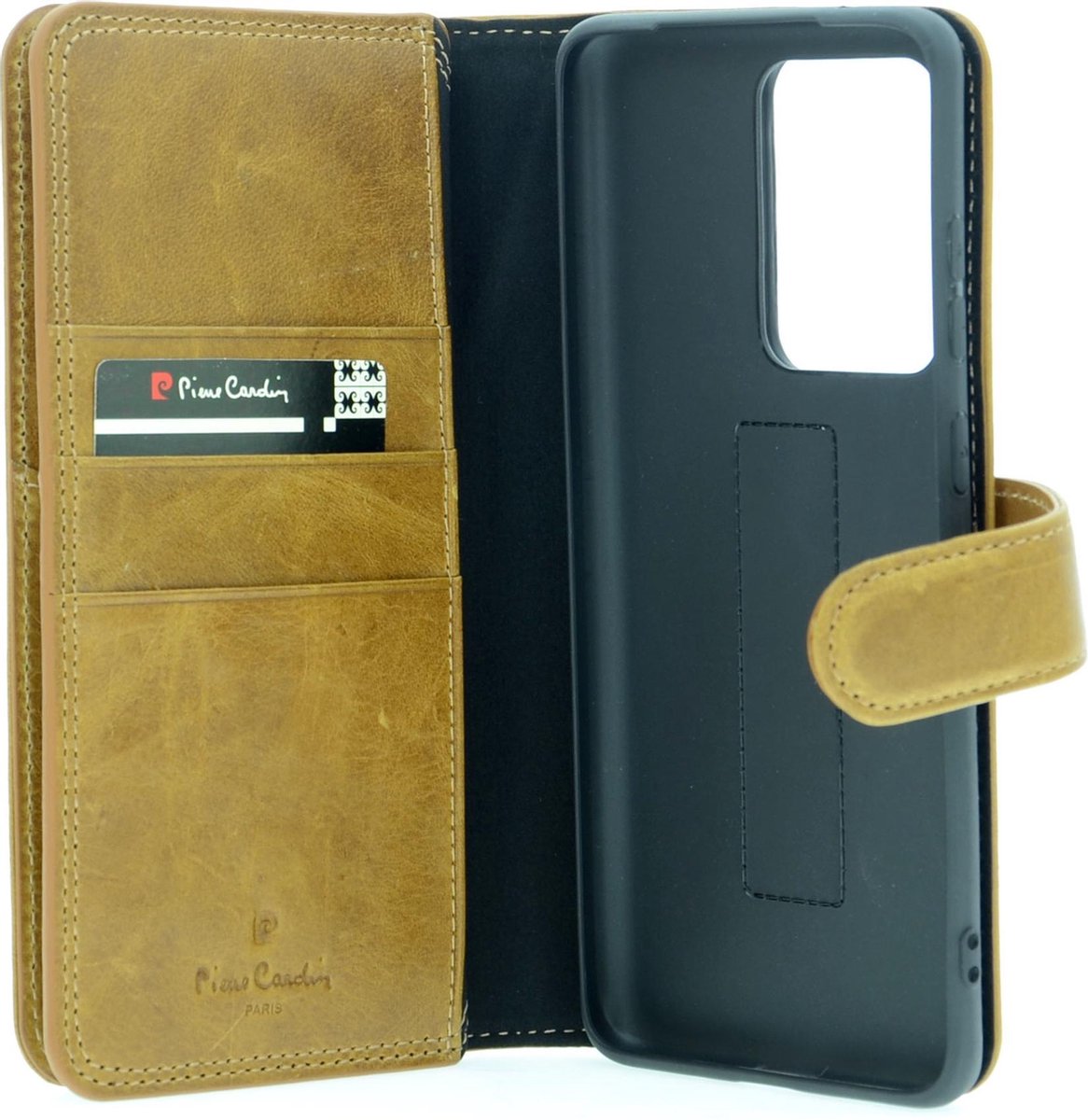 Pierre Cardin Bruin hoesje voor Samsung Galaxy S20 Ultra - Book Case - Echt leder