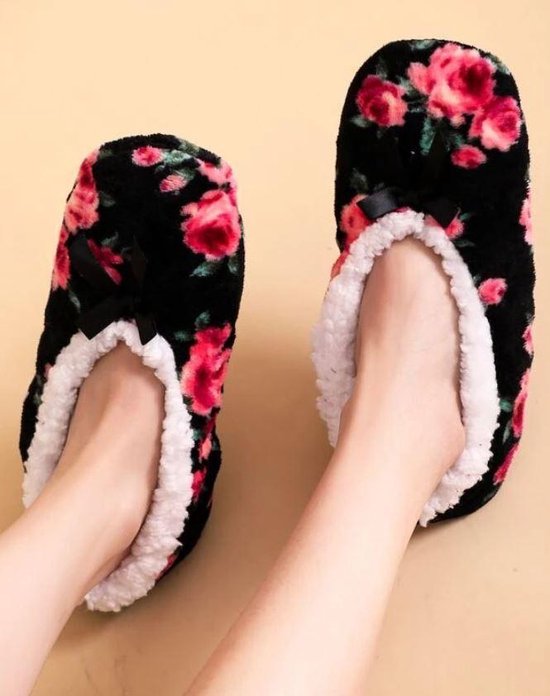 Sorprese - chaussons femme - imprimé fleuri - taille 39-41 - chaussons femme