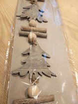 Kersthanger hout - kerstboom - 60 cm