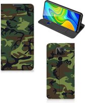 Portemonnee hoesje Xiaomi Redmi Note 9 Telefoonhoesje Army Dark