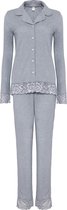 La-V pyjamasets  viscose voor dames  Grijs XS