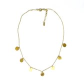 coins necklace - choker-  goud