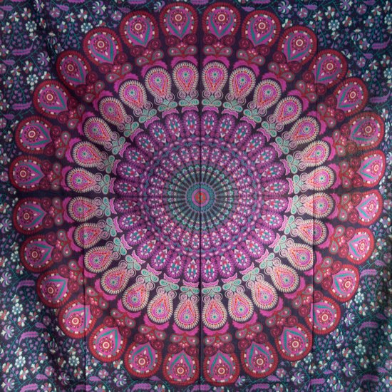 Handvest Alarmerend pauze Mandala doek L ( 210 cm x 135 cm ) | bol.com