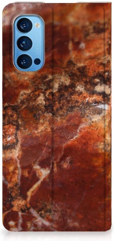 Etui Support OPPO Reno4 Pro 5G Etui Smartphone Marbre Marron