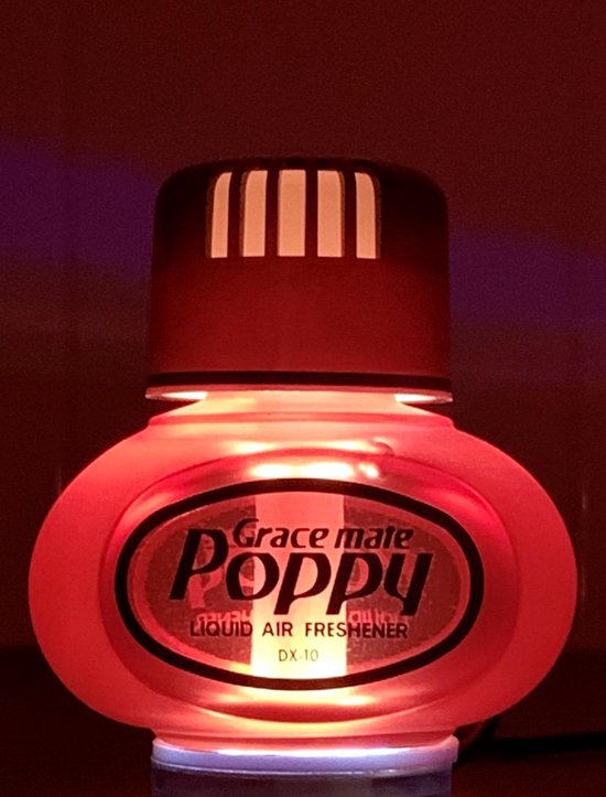 Poppy Grace Mate Luchtverfrisser VANILLE flesje 150 ML met RGB Verlichting en USB aansluiting - POPPY GRACE MATE®