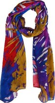 Zomersjaal MARIANNA - Paars / Multicolor - Dames - Polyester