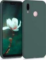 kwmobile telefoonhoesje geschikt voor Huawei P20 Lite - Hoesje voor smartphone - Back cover in blauwgroen