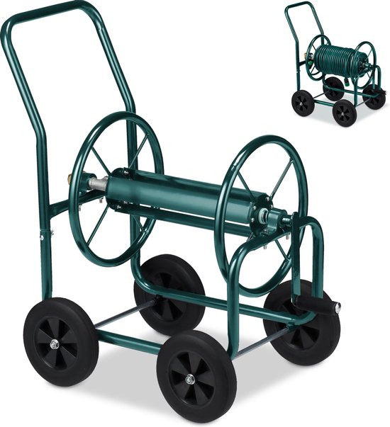 idee Wissen Andrew Halliday Relaxdays slangenwagen zonder slang - tuinslanghaspel op wielen - voor 60 m  - 1/2 & 3/4“ | bol.com