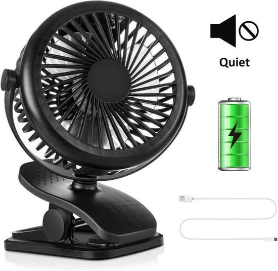 Geschiktheid Generaliseren Oefenen Krachtige Mini Fan - Zwart- Bureau ventilator - 3 Standen - Stille  Ventilator -... | bol.com