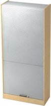 Wandkast - Esdoorn/Zilver - 90 x 40 x 200,4 cm - Signa R90 SG