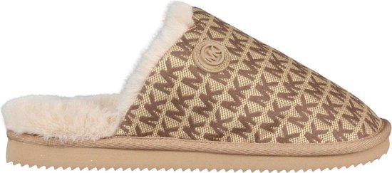 Michael Kors Janis Dames Sloffen - Beige Multi - Maat 36 | bol.com