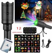 Kerstverlichting projector zaklamp met 12 verschillende afbeeldingen Sandesen®