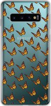 Samsung Galaxy S10 - Smart cover - Transparant - Vlinders