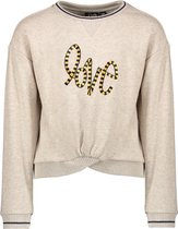 Like Flo Meisjes sweaters Like Flo Flo girls oatmeal sweater LOVE Oatmeal 110