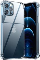 iPhone 12 Hoesje Anti Shock - iPhone 12 Pro Hoesje Transparant Shock Proof - Apple iphone 12|12 pro Siliconen Hoesje Case Back Cover - Clear -Doorzichtig