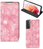 Stand Case Samsung Galaxy S21 Telefoonhoesje Lente Bloemen