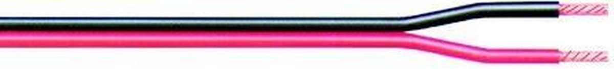Luidspreker kabel - 2 x 1,5mm² - Rood / Zwart - 100m