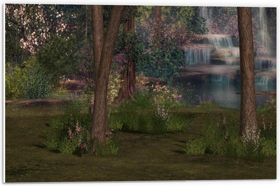 Forex - Schilderij van Landschap met Water - 60x40cm Foto op Forex