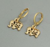 Mini olifantjes oorbellen | goud gekleurd